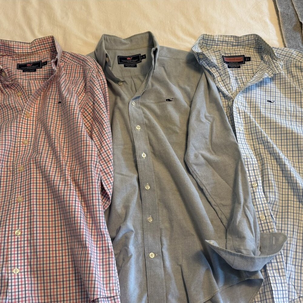 Vinyard Vines Dress Shirts Size Small (all 3 together)